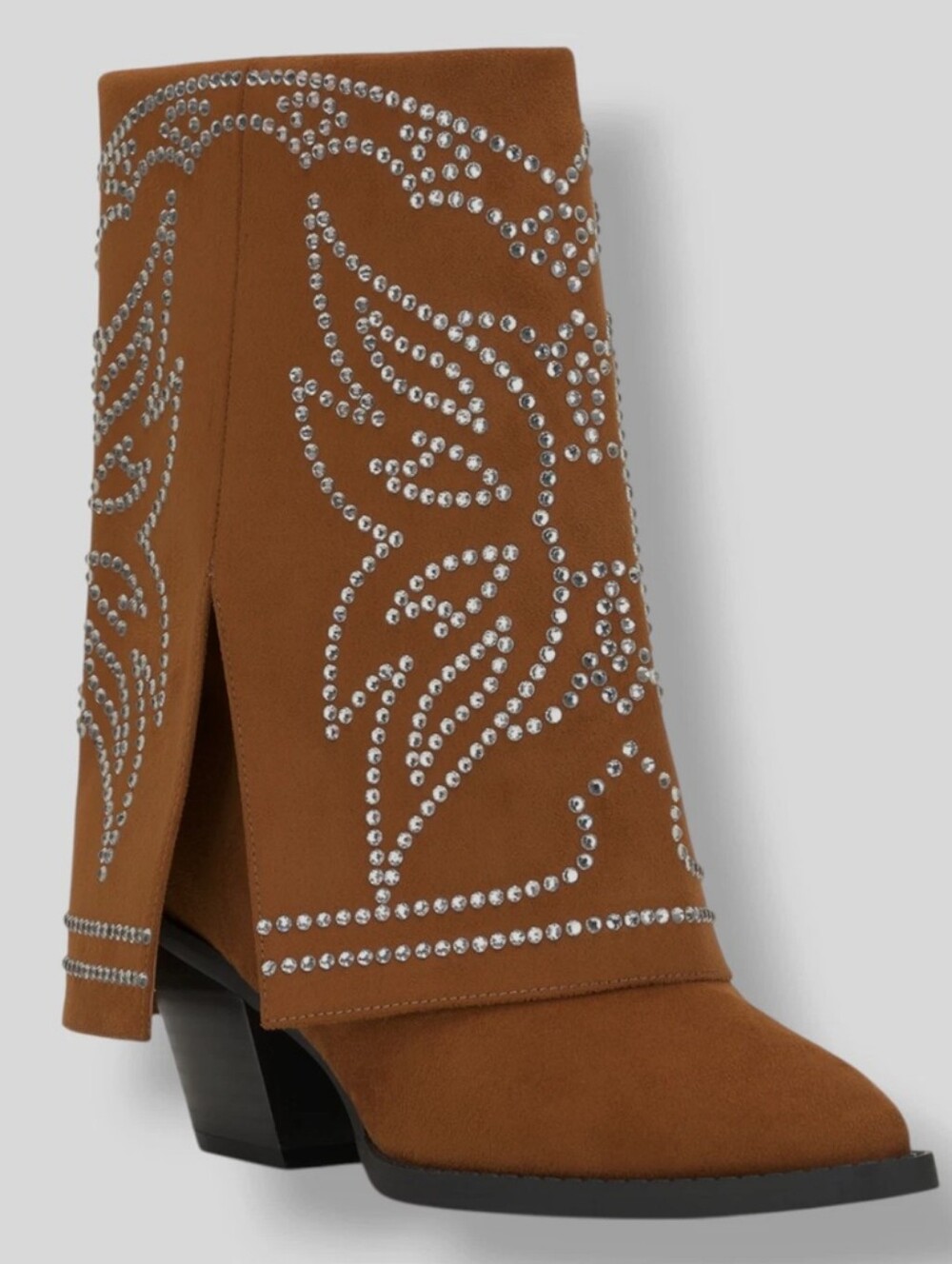 New w/Box INC International Concepts Jadiza2 Faux Suede Bling Foldover Cuff Boot